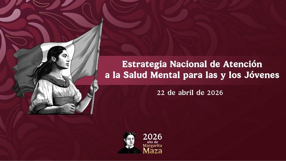 Portada de la presentación de la Estrategia Nacional de Atención a la Salud Mental para las y los Jóvenes